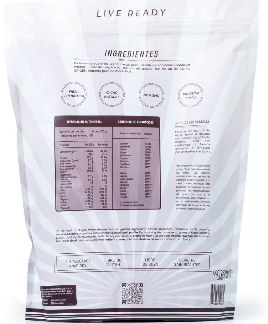ORIGEN-525g Whey Protein Cacao
