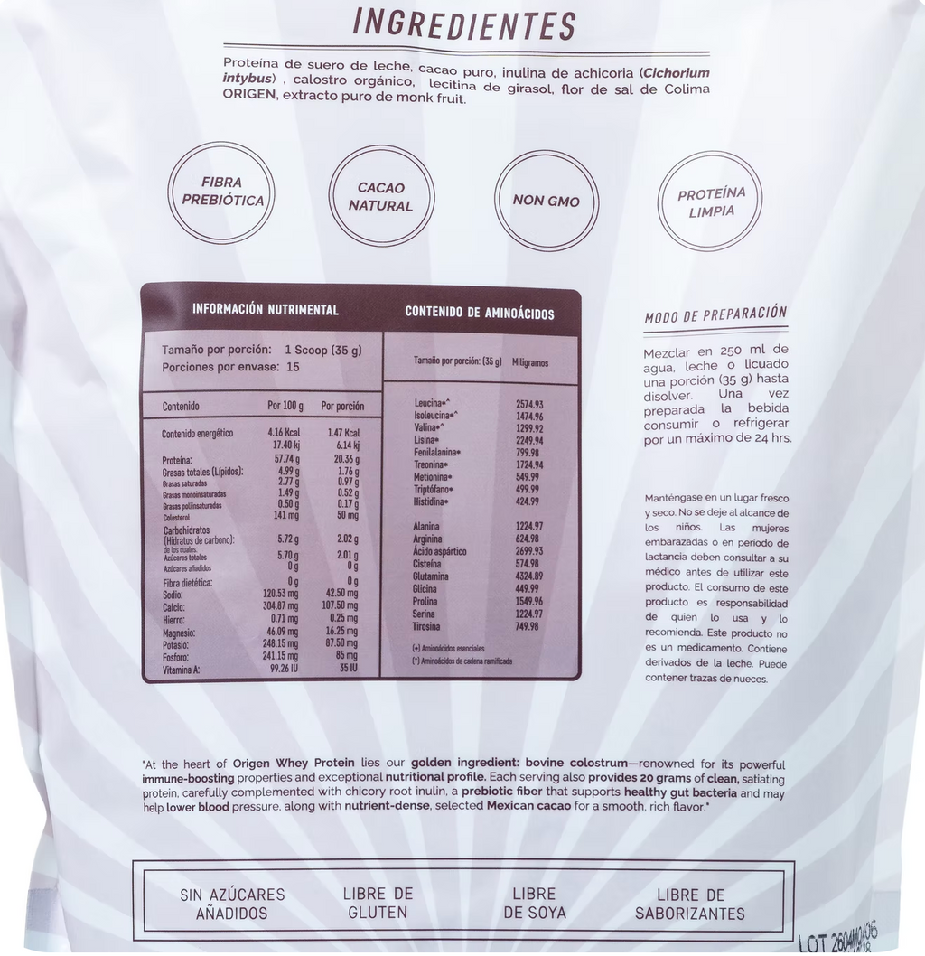 ORIGEN-525g Whey Protein Cacao