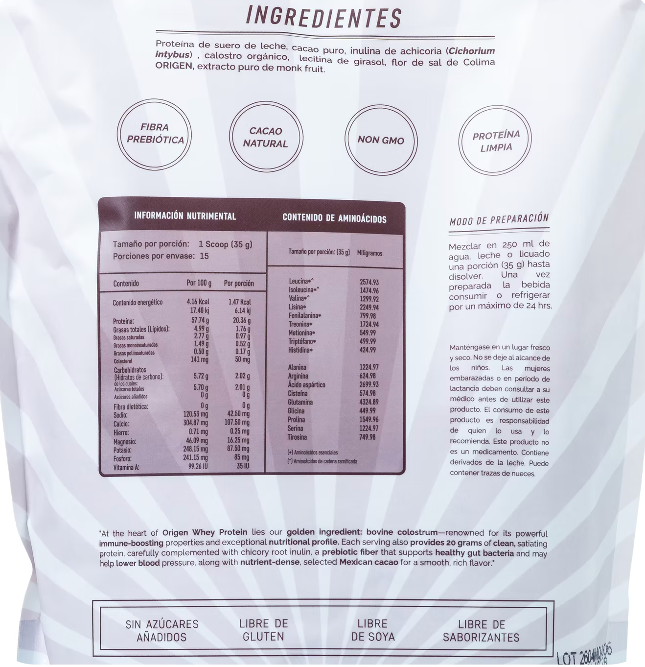 ORIGEN-525g Whey Protein Cacao