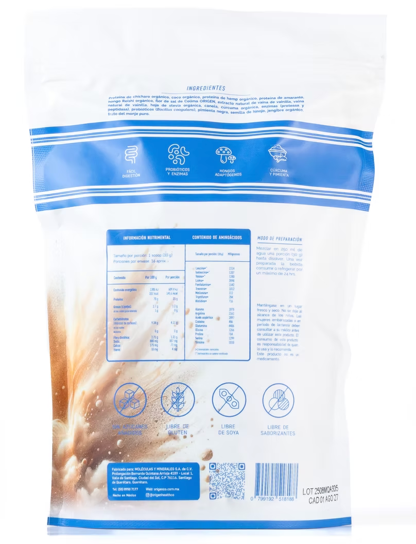 ORIGEN-Proteína Vegetal Vainilla