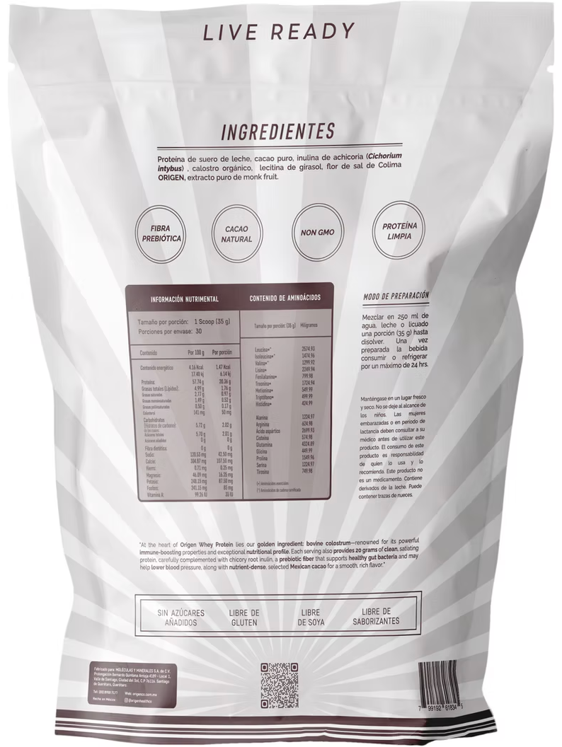 ORIGEN 1kg Whey Protein Cacao